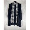 MAXI MAGLIA SCIARPA PIED DE POULE