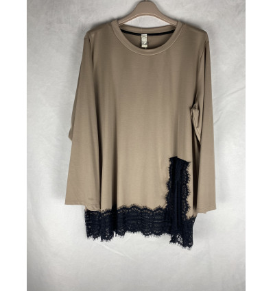 MAGLIA CON ABBASSAMENTO IN PIZZO