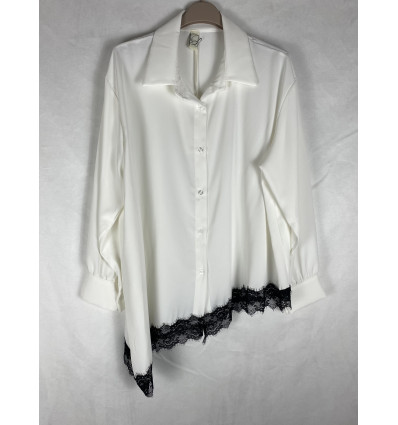 CAMICIA IN GEORGETTE ABBASSAMENTO IN PIZZO