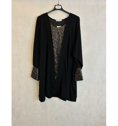 FINTO TWIN SET CON PAILLETTES
