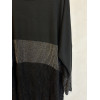 MAGLIA NERA INSERTO RIGHE LUREX