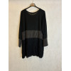 MAGLIA NERA INSERTO RIGHE LUREX