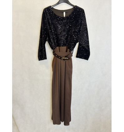 ABITO CORPETTO VELLUTO E PAILLETTES