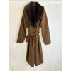 CAPPOTTO LUNGO COLLO ECOPELLICCIA