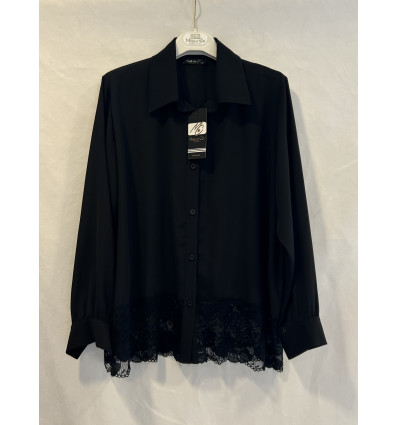 CAMICIA CON ABBASSAMENTO IN PIZZO