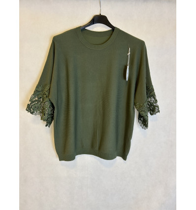 MAGLIA MANICA MACRAME