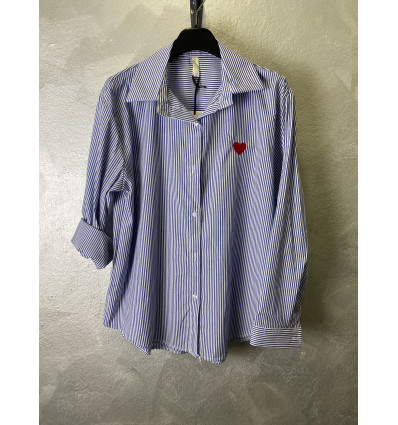 CAMICIA RIGA BASTONCINO CUORE
