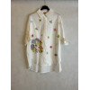 CAMICIA BIANCA RICAMO A FILO FIORELLINI