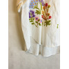 CAMICIA BIANCA RICAMO A FILO FIORELLINI