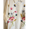 CAMICIA BIANCA RICAMO A FILO FIORELLINI