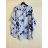 CAMICIA STAMPA FIORI RIGA BASTONCINO