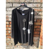 MAGLIA NERA CON INSERTI IN PIZZO