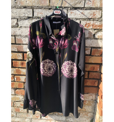 CAMICIA NERA FIORI
