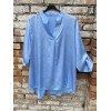 BLUSA IN RASO SCOLLO A V COREANA