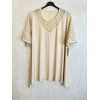 T-SHIRT SCOLLO E MANICHE IN PIZZO