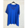 T-SHIRT SCOLLO E MANICHE IN PIZZO