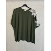T-SHIRT INSERTI IN PIZZO SU SPALLA