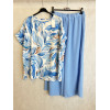 COMPLETO BLUSA STAMPA FOGLIE