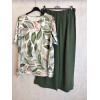 COMPLETO BLUSA STAMPA FOGLIE