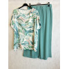 COMPLETO BLUSA STAMPA FOGLIE