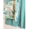 COMPLETO BLUSA STAMPA FOGLIE