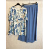 COMPLETO BLUSA STAMPA FOGLIE
