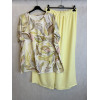 COMPLETO BLUSA STAMPA FOGLIE