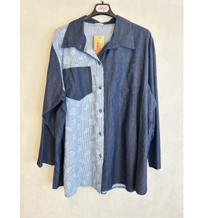 CAMICIA RIGHE CACHEMIRE