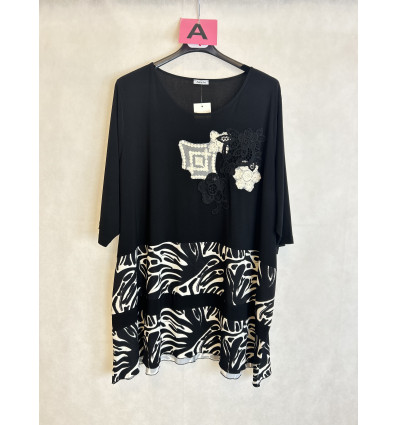 MAGLIA CON INSERTI IN MACRAME