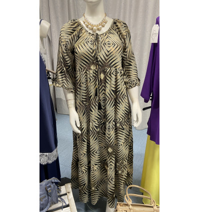 ABITO ASTRATTO CON SPALMATO LUREX