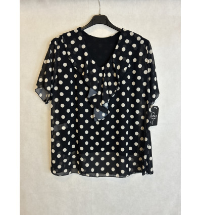 BLUSA POIS CON JABOT
