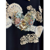 MAGLIA ARPE CON INSERTI IN MACRAME, CUORE PAILLETTES