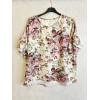BLUSA FIORI MANICA VOLANT