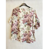 BLUSA FIORI MANICA VOLANT