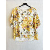 BLUSA FIORI MANICA VOLANT