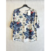 BLUSA FIORI MANICA VOLANT
