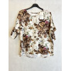 BLUSA FIORI MANICA VOLANT