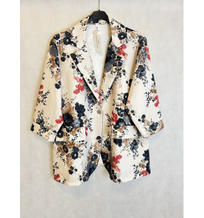 GIACCA FIORATA UNICO BOTTONE