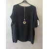 BLUSA TAGLIO A SCATOLA CON COLLANA