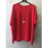 BLUSA TAGLIO A SCATOLA CON COLLANA