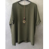 BLUSA TAGLIO A SCATOLA CON COLLANA