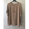 BLUSA TAGLIO A SCATOLA CON COLLANA