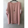 BLUSA TAGLIO A SCATOLA CON COLLANA