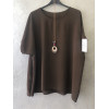 BLUSA TAGLIO A SCATOLA CON COLLANA