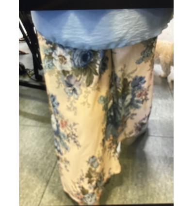 PANTAPALAZZO FONDO AVORIO CON CINTURA CANVAS