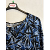 BLUSA EFFETTO STROPICCIATO STAMPA FOGLIE