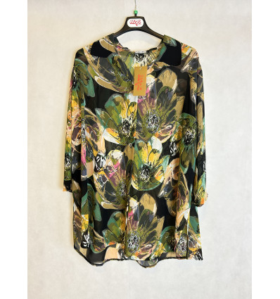 CAMICIA ASTRATTA IN GEORGETTE