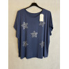 T-SHIRT FIORI DI STRASS