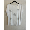 T-SHIRT FIORI DI STRASS