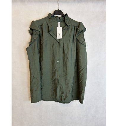 CAMICIA COLLETTO E MANICA CON VOLANT